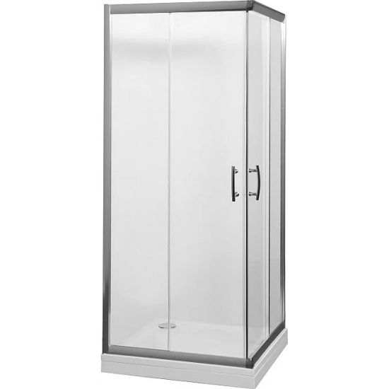 Душевой уголок AQUANET Alfa Cube NAA1142 100x100x200 стекло прозрачное, профиль хром