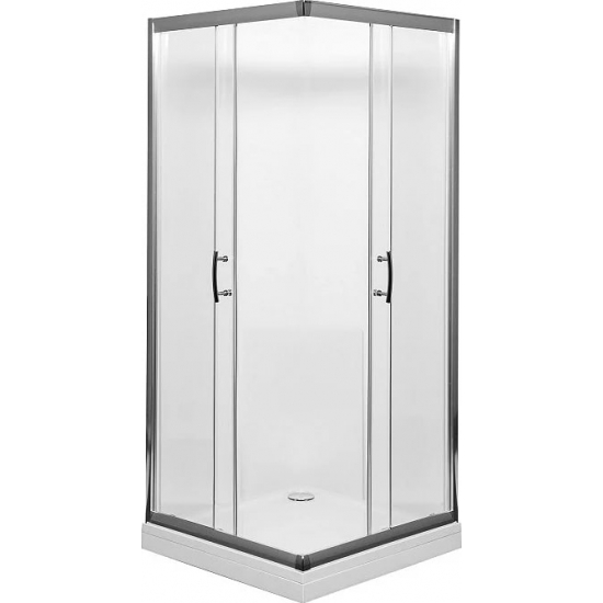 Душевой уголок AQUANET Alfa Cube NAA1142  90x90x200 стекло прозрачное, профиль хром