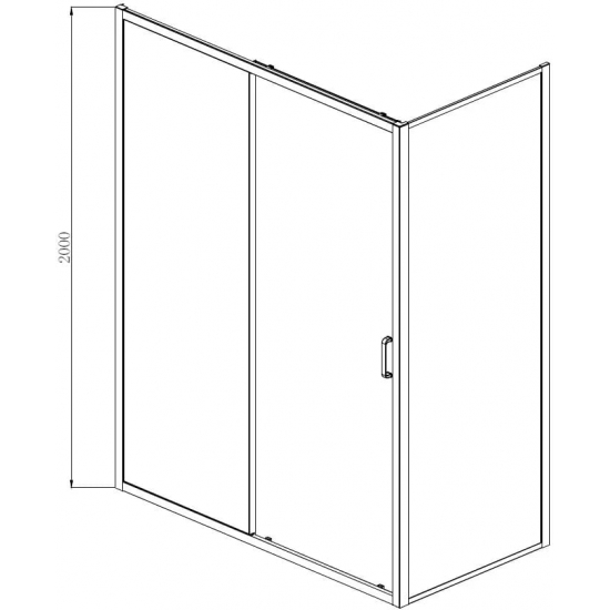 Душевой уголок AQUANET Alfa NAA1131 160х80х200 стекло прозрачное, профиль хром