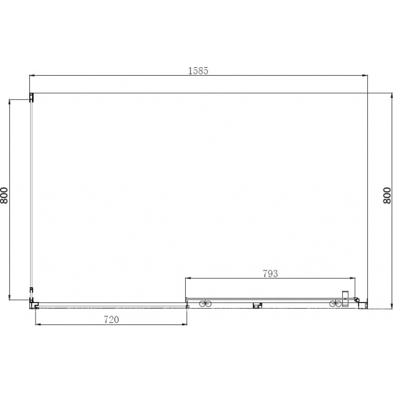 Душевой уголок AQUANET Alfa NAA1131 160х80х200 стекло прозрачное, профиль хром