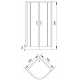 Душевой уголок AQUANET Alfa NAA2142 100x100x200 стекло прозрачное, профиль хром
