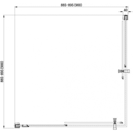 Душевой уголок AQUANET Delta Cube NPE1142  90x90x200