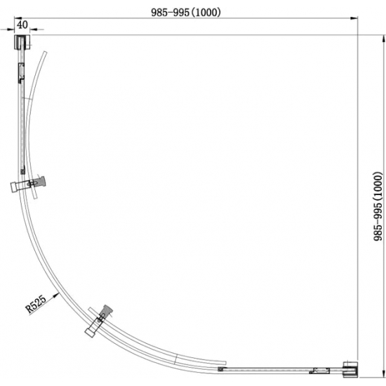 Душевой уголок AQUANET Delta NPE2142 100x100x200