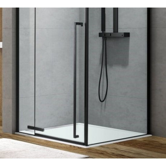 Душевой уголок AQUANET Ideal AE-AXC10MB-S-B 100x100x200 стекло прозрачное, профиль чёрный 