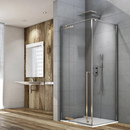Душевой уголок AQUANET Ideal AE-AXC10MZ-S-С 100x100x200 стекло прозрачное, профиль хром