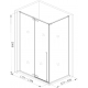 Душевой уголок AQUANET Ideal AE-AXC94MB-S-B 140x90x200 стекло прозрачное, профиль чёрный
