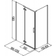 Душевой уголок AQUANET Logic AE32-S-100x80U-CT 100x80x190