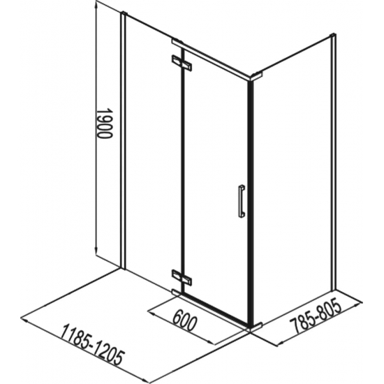 Душевой уголок AQUANET Logic AE32-S-120x80U-CT 120x80x190
