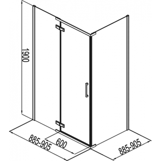 Душевой уголок AQUANET Logic AE32-S-90x90U-CT 90x90x190