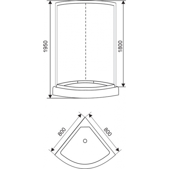 Душевой уголок АRCUS AS-301-8 80x80x195