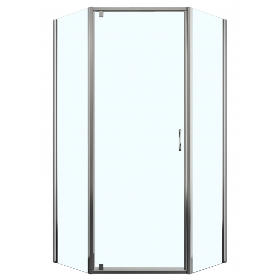 Душевой уголок AZARIO DALLAS AZ-112P  90x90x200 стекло прозрачное, профиль хром