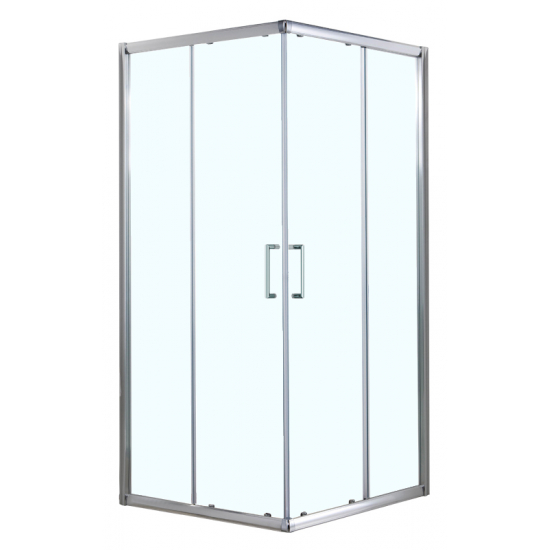 Душевой уголок AZARIO GREENWOOD AZ-NNE1142  100x100x185 стекло прозрачное, профиль серебро