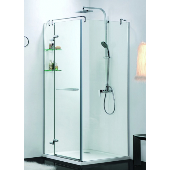 Душевой уголок AZARIO MONTREAL AZ-NWG1231 L  90x90x200 стекло прозрачное, профиль серебро