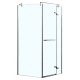 Душевой уголок AZARIO MONTREAL AZ-NWG1231 R  90x90x200 стекло прозрачное, профиль серебро