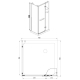 Душевой уголок AZARIO MONTREAL AZ-NWG1231 R  90x90x200 стекло прозрачное, профиль серебро