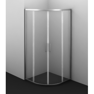 Душевой уголок AZARIO OSTIN AZ-121SА 100x100x195 стекло прозрачное, профиль хром