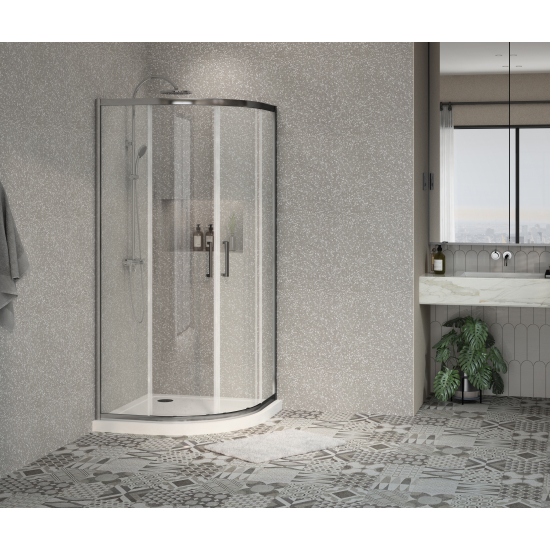 Душевой уголок AZARIO OSTIN AZ-121SА 100x100x195 стекло прозрачное, профиль хром