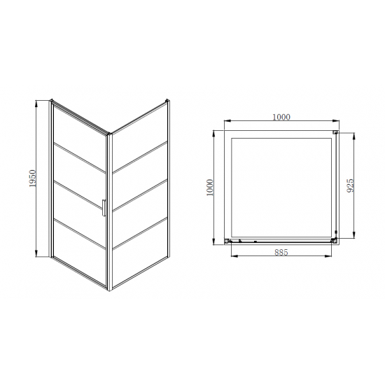 Душевой уголок AZARIO RICHMOND AZ-NAG1221 R 100x100x195