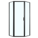Душевой уголок AZARIO RICHMOND AZ-NAG3231 90x90x200  стекло прозрачное, профиль чёрный