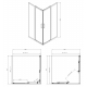 Душевой уголок AZARIO SEATTLE AZ-131SA100 100x100x195 стекло прозрачное, профиль хром