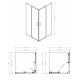 Душевой уголок AZARIO SEATTLE AZ-131SA80  80x80x195 стекло прозрачное, профиль хром