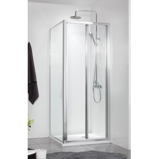 Душевой уголок AZARIO TORONTO AZ-NAA1432B 80x80x190 стекло прозрачное, профиль серебро