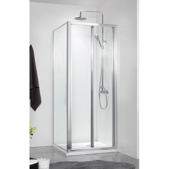 Душевой уголок AZARIO TORONTO AZ-NAA1432B 80x80x190 стекло прозрачное, профиль серебро