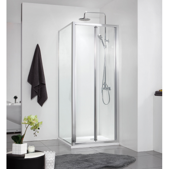 Душевой уголок AZARIO TORONTO AZ-NAA1432B 80x80x190 стекло прозрачное, профиль серебро