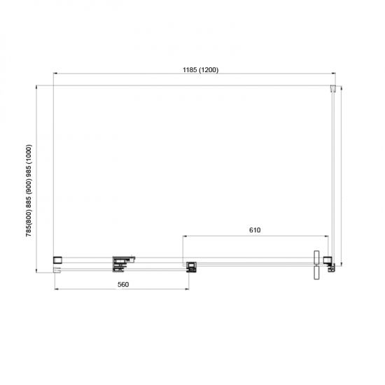 Душевой уголок AZARIO VANCOUVER AZ-NKF1131 L 120x80x200 стекло прозрачное, профиль серебро