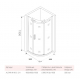 Душевой уголок BAS Good Door Altair R-90-C-CH 90x90x195 стекло прозрачное, профиль хром