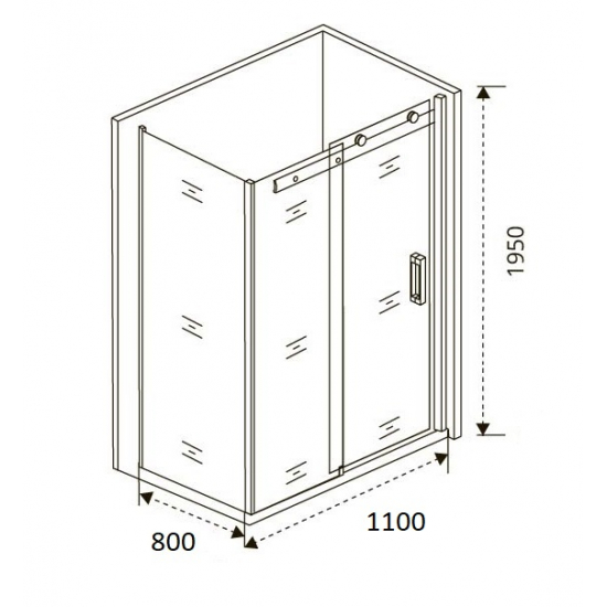 Душевой уголок BAS Good Door Altair WTW + SP 110x80x195 стекло прозрачное, профиль хром