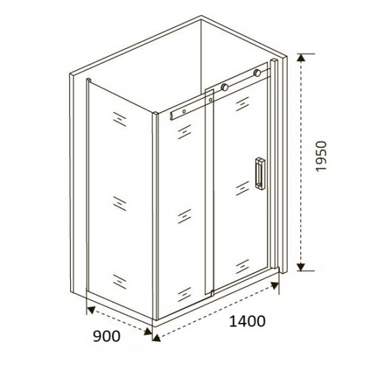 Душевой уголок BAS Good Door Altair WTW + SP 140x90x195 стекло прозрачное, профиль хром