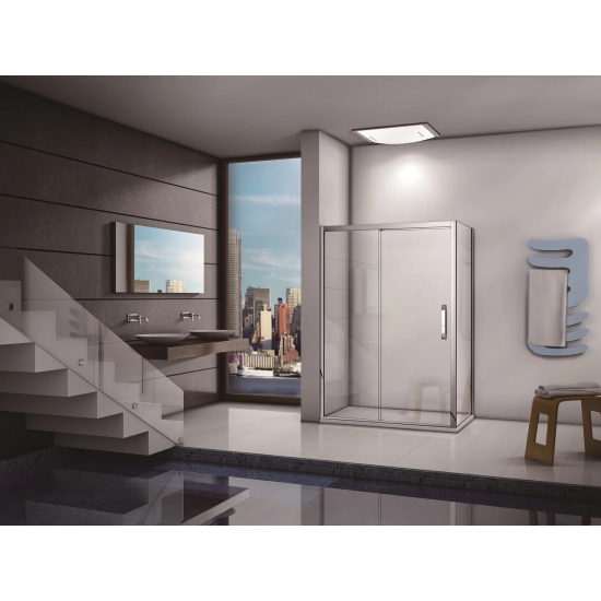 Душевой уголок BAS Good Door Antares WTW + SP 110x80x195 стекло прозрачное, профиль хром