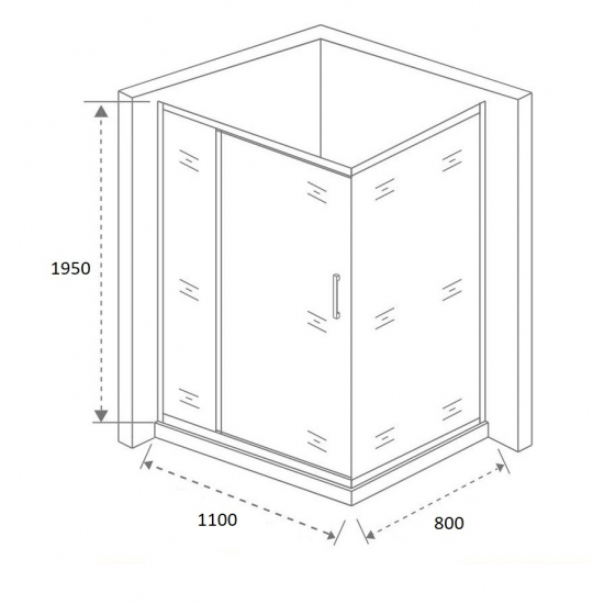 Душевой уголок BAS Good Door Antares WTW + SP 110x80x195 стекло прозрачное, профиль хром
