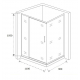Душевой уголок BAS Good Door Antares WTW + SP 110x90x195 стекло прозрачное, профиль хром