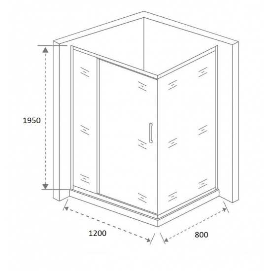 Душевой уголок BAS Good Door Antares WTW + SP 120x80x195 стекло прозрачное, профиль хром