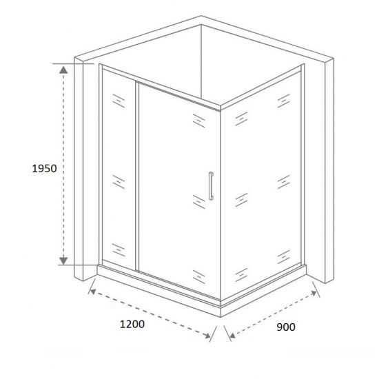 Душевой уголок BAS Good Door Antares WTW + SP 120x90x195 стекло прозрачное, профиль хром