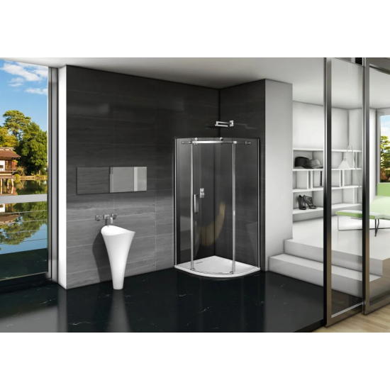 Душевой уголок BAS Good Door Galaxy R-100-C-CH 100x100x195 стекло прозрачное, профиль хром