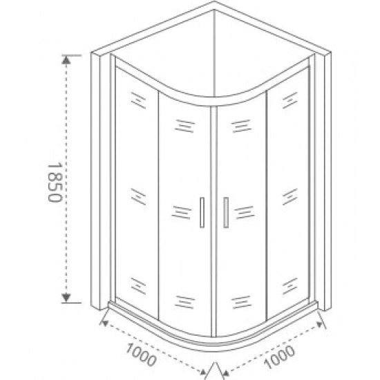 Душевой уголок BAS Good Door Infinity R-100-G-CH 100x100x185 стекло грейп, профиль хром