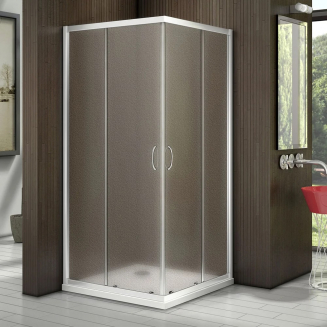 Душевой уголок BAS Good Door Latte CR-80-G-WE 80x80x185 стекло грейп, профиль хром