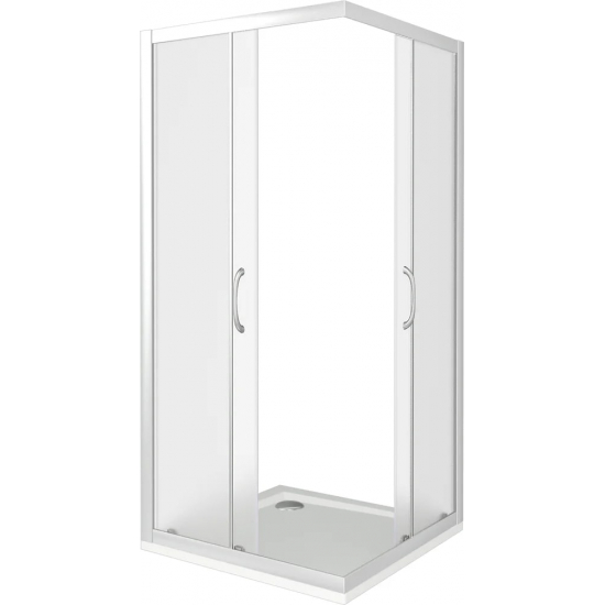 Душевой уголок BAS Good Door Latte CR-80-G-WE 80x80x185 стекло грейп, профиль хром