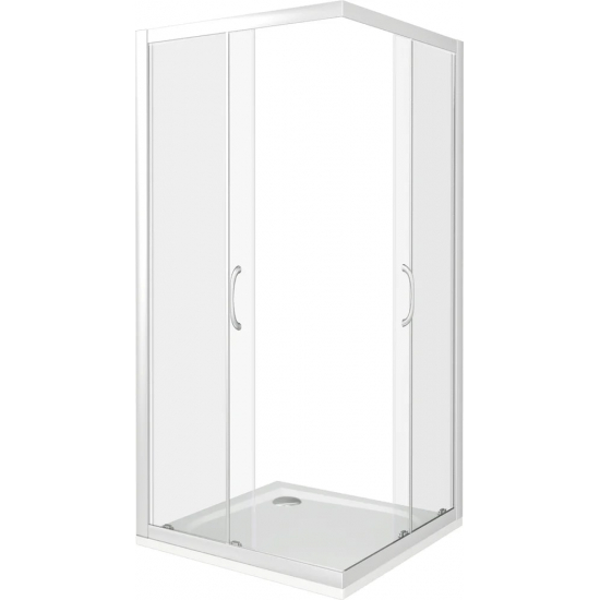 Душевой уголок BAS Good Door Latte CR-90-C-WE 90x90x185 стекло прозрачное, профиль хром