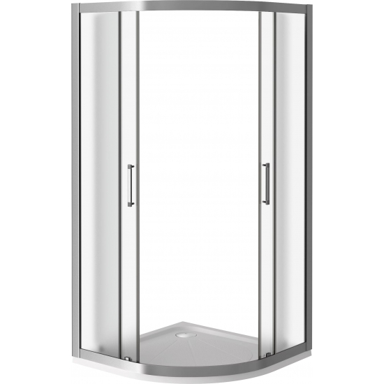 Душевой уголок BAS Good Door Latte R-100-G-WE 100x100x185 стекло грейп, профиль хром