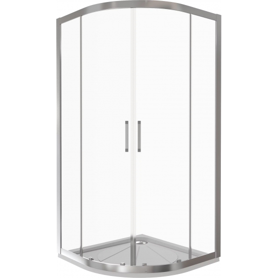 Душевой уголок BAS Good Door Latte R-80-C-WE 80x80x185 стекло прозрачное, профиль хром