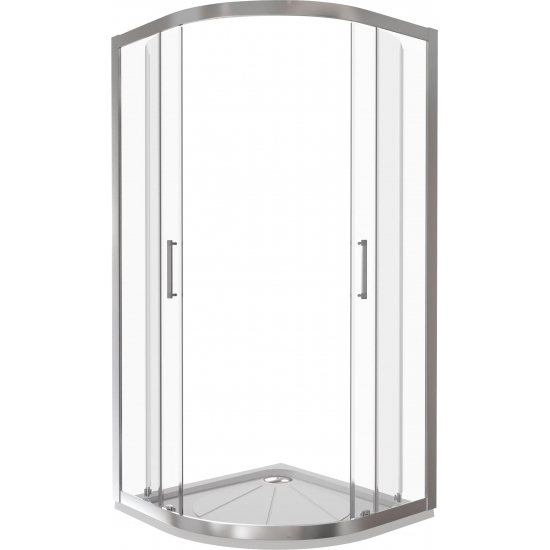 Душевой уголок BAS Good Door Latte R-80-C-WE 80x80x185 стекло прозрачное, профиль хром