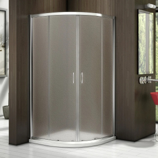 Душевой уголок BAS Good Door Latte R-80-G-WE 80x80x185 стекло грейп, профиль хром