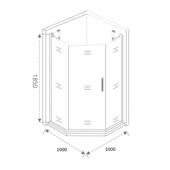 Душевой уголок BAS Good Door Mokka PNT-100-C-WE 100x100x185