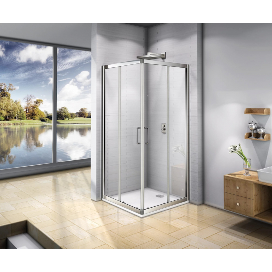 Душевой уголок BAS Good Door NEO CR-100-C-CH 100x100x185 стекло прозрачное, профиль хром