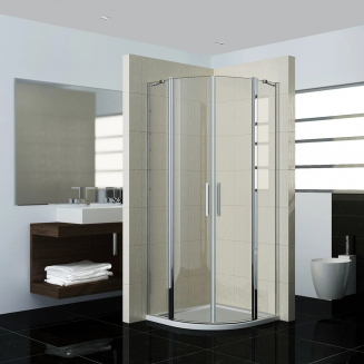 Душевой уголок BAS Good Door Pandora R-90 90x90x185 стекло прозрачное, профиль хром