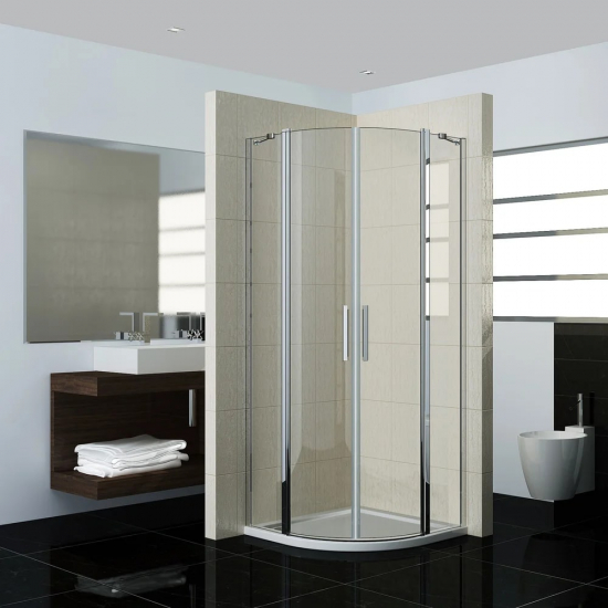 Душевой уголок BAS Good Door Pandora R-90 90x90x185 стекло прозрачное, профиль хром